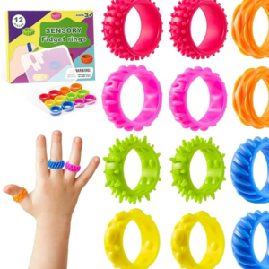 12 Stück Fidget Toys Kinder, Silikon Sensorikringe